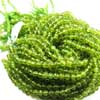 Natural Green Peridot Smooth Round Beads Strand Length 14 Inches - 4.5mm to 5.5mm approx.